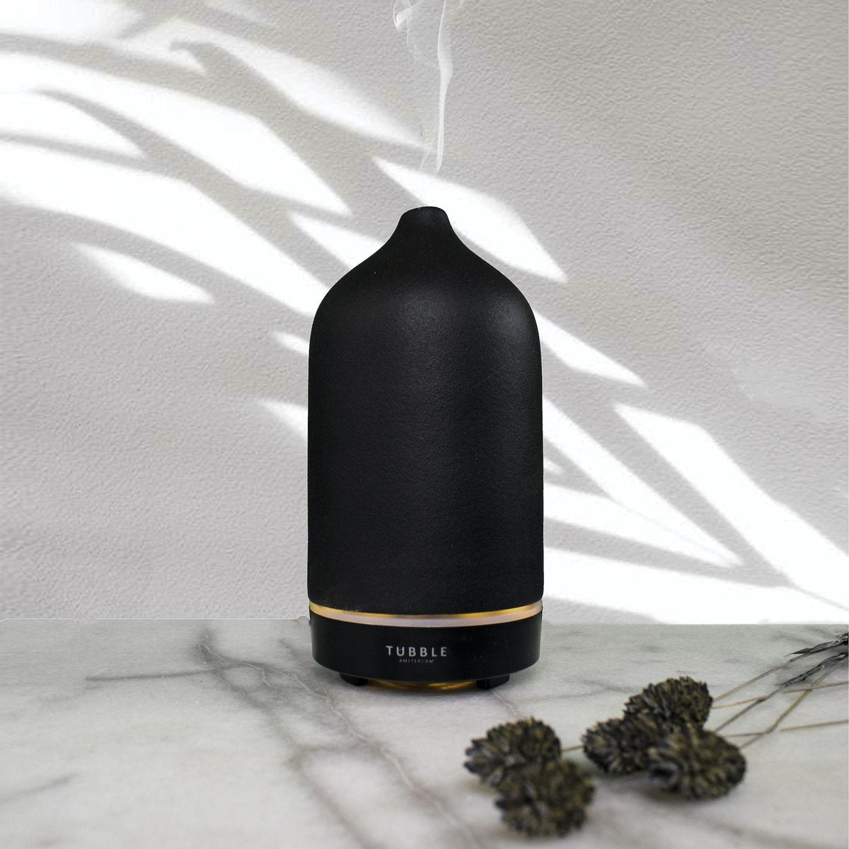 Tubble® Porcelain Aroma Diffuser - Onyx Black - Etherische Olie - Vernevelaar - Yoga - Aromatherapy