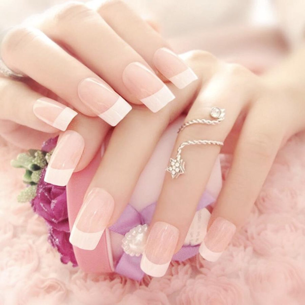 GUAPÀ - Plaknagels French Manicure + Plakstrips - High Quality - 24 stuks