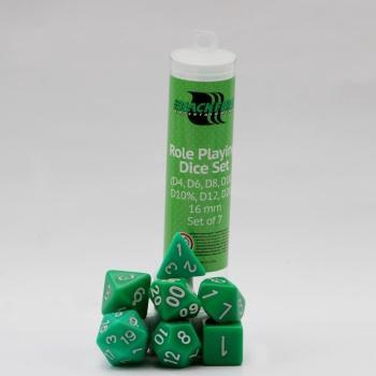 Dobbelstenen Green Polydice (7 stuks)