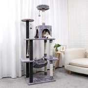 Baymate Huisdier Krabpaal Toren Condo Huis Krabpaal Speelgoed voor Kat Kitten Kat Springen Speelgoed met Ladder Spelen Boom AMT0005GY