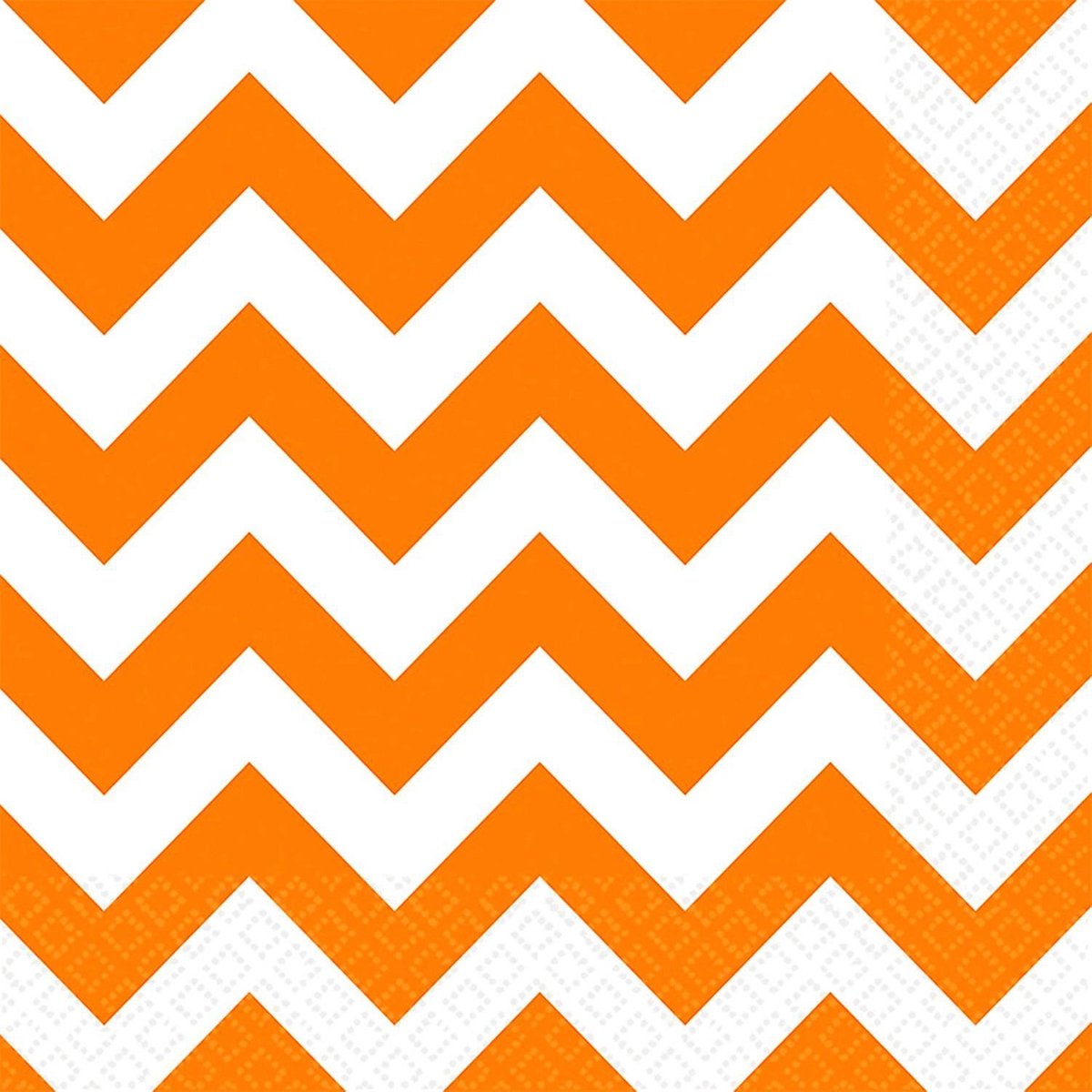 Servetten - Oranje & wit - Zigzag - 20st.
