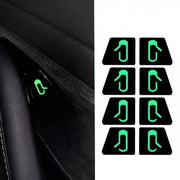 Tesla Model 3 Deurknoppen Stickers Vinyl Labels Auto Accessoires Interieur Deurknop – Fluor 8 stuks