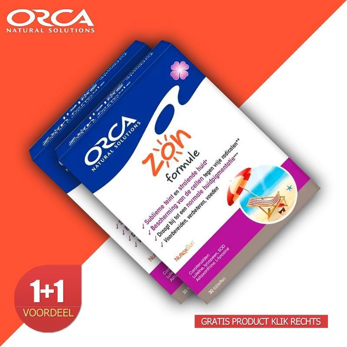ORCA Zon Formule Tabletten 30 Stuks - 2 Pack Voordeelverpakking + Oramint Oral Care Kit