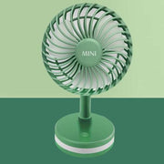 Zomerkoele en omklapbare desktopminiventilator (groen)