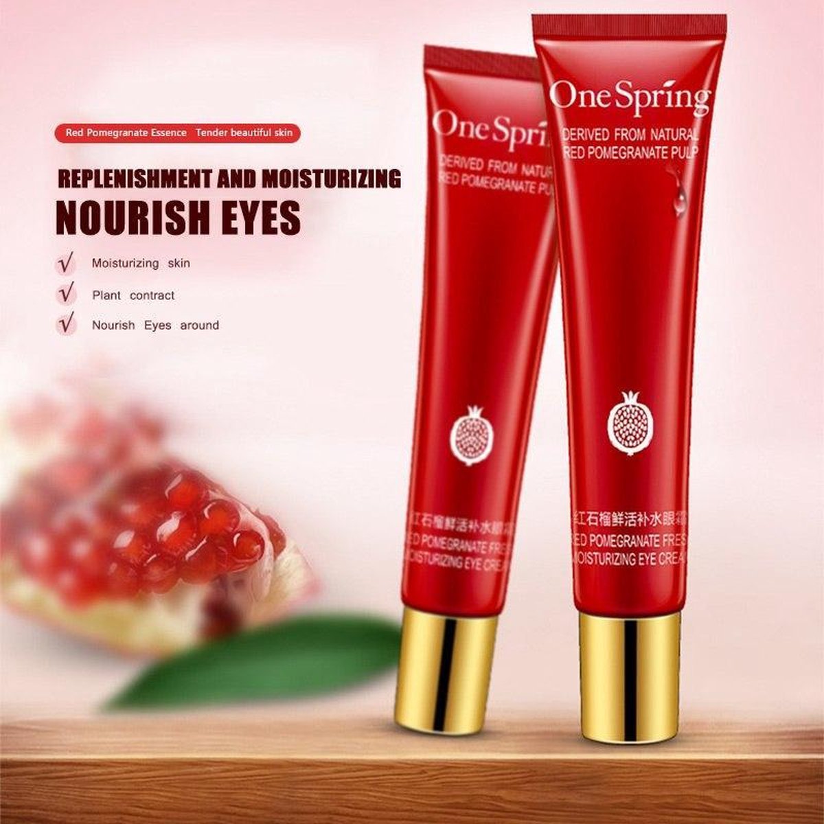 Oogcreme 100% natuurlijk Gemaakt van Granaatappel extract Anti Age Oogserum - Anti-rimpel 20ML - Rimpelcrème -Tegen Rimpels 
