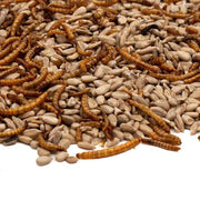 Gepelde zonnebloempitten met Meelwormen - 10 KG