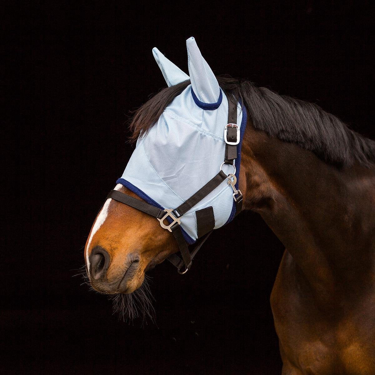 Horze Vliegenmasker  - Light Blue - xl