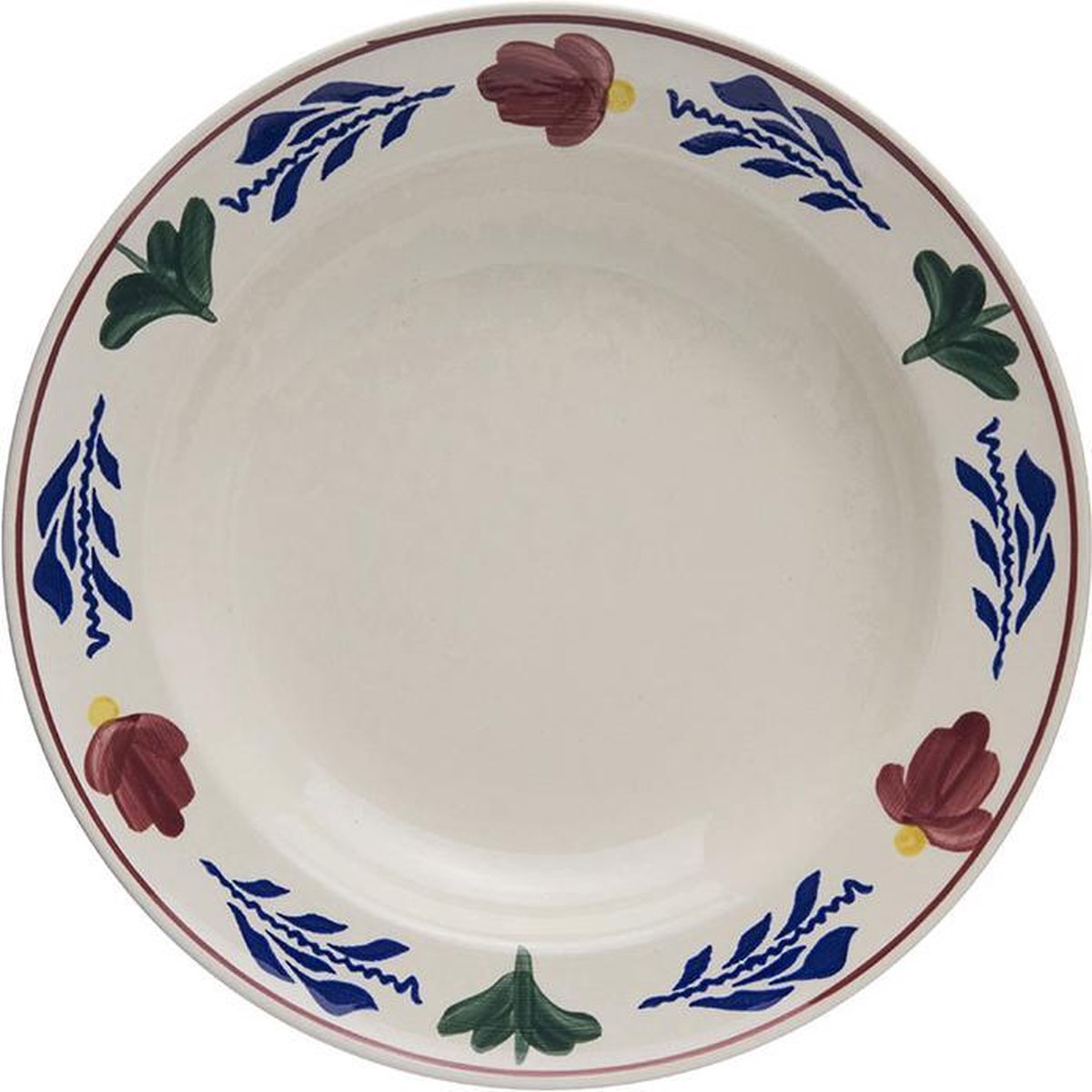 Boerenbont Diep Bord - Ø 22 cm - Aardewerk - 1 stuk