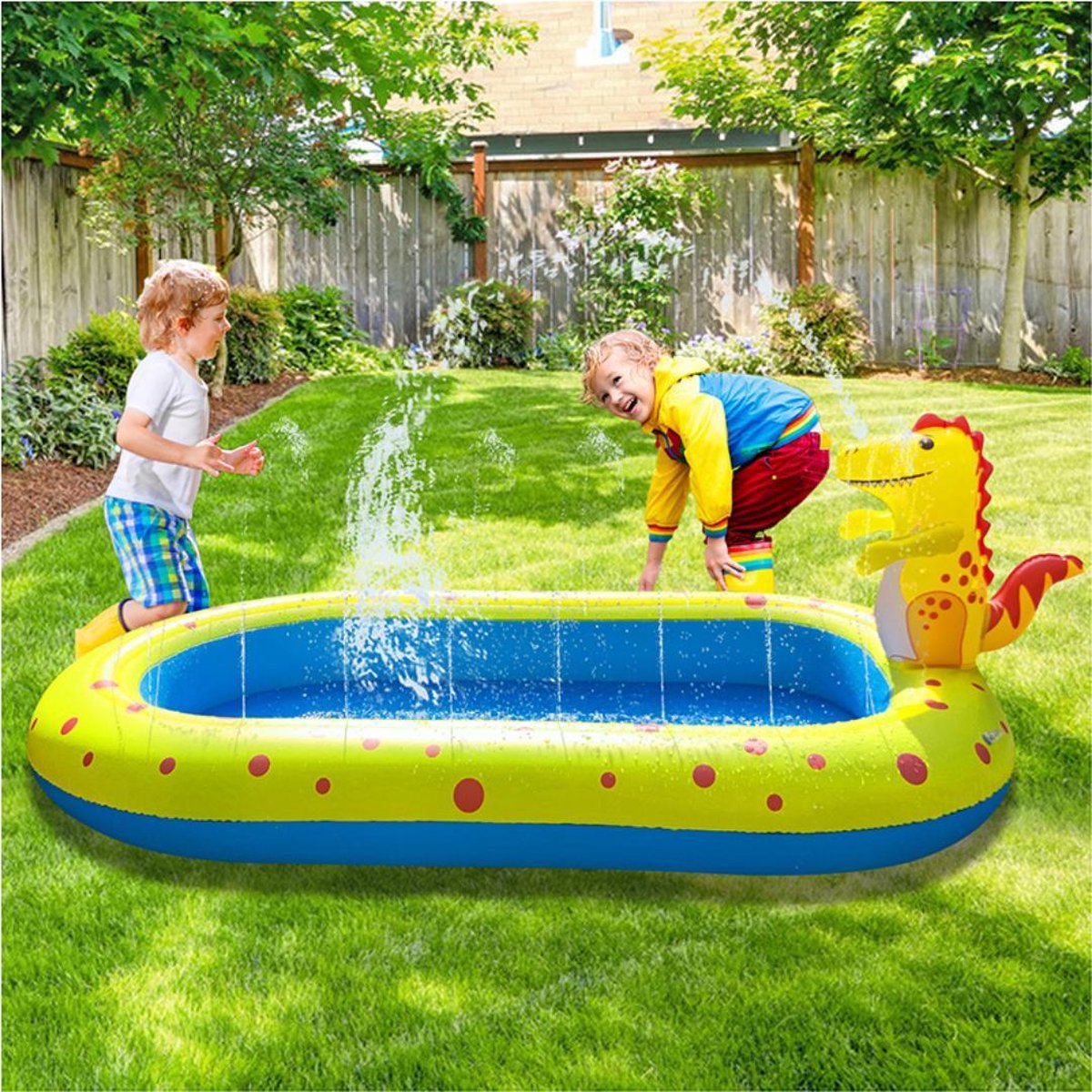 CRYTIVE - Zwembad - Speelzwembad - Kinderzwembad - Dinozwembad - 170x105x65cm