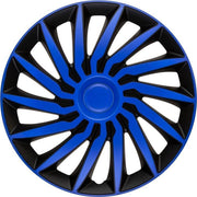AutoStyle 4-Delige Wieldoppenset Kendo 16-inch zwart/blauw
