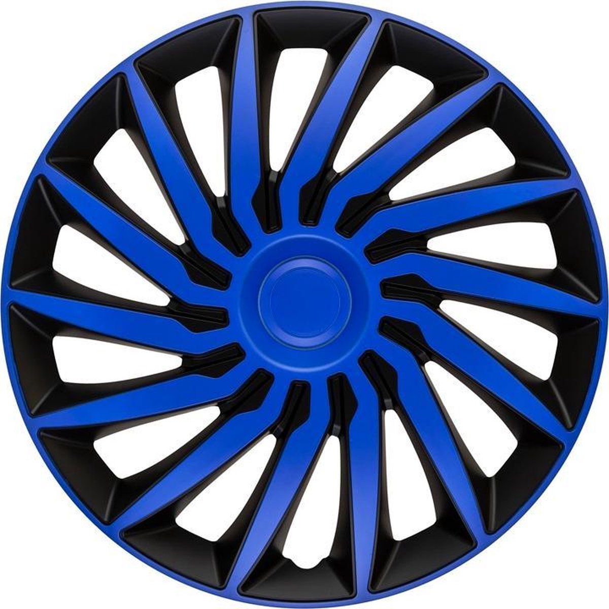 AutoStyle 4-Delige Wieldoppenset Kendo 16-inch zwart/blauw