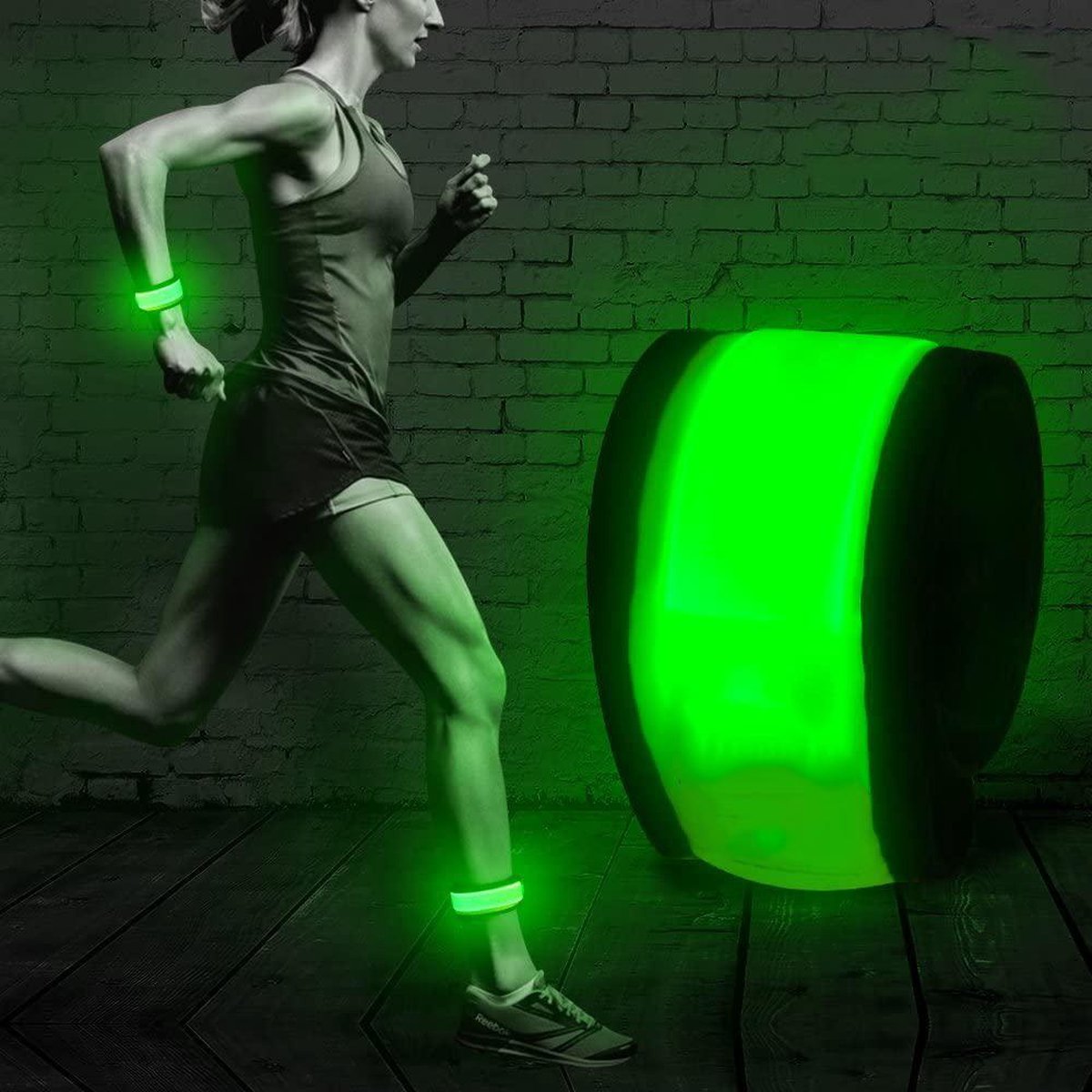 LED Running Armband Neon Groen