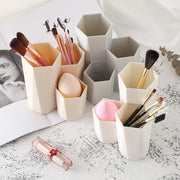 Make-Up Organizer houder-3 in1-Cosmetische Make-Up Borstel- Blush-opbergdoos Make-up  kwast houder-Organizer -Gereedschap Pen- Opslag Make Nagellak -Cosmetische houder Doos- Beige