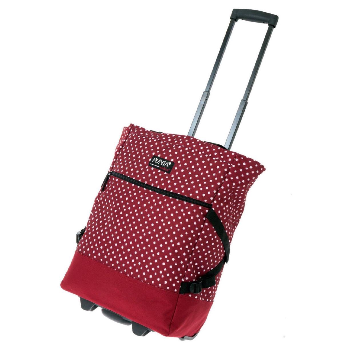 Punta Trolley Shopper Wheel Print Stippen Rood 33 Liter
