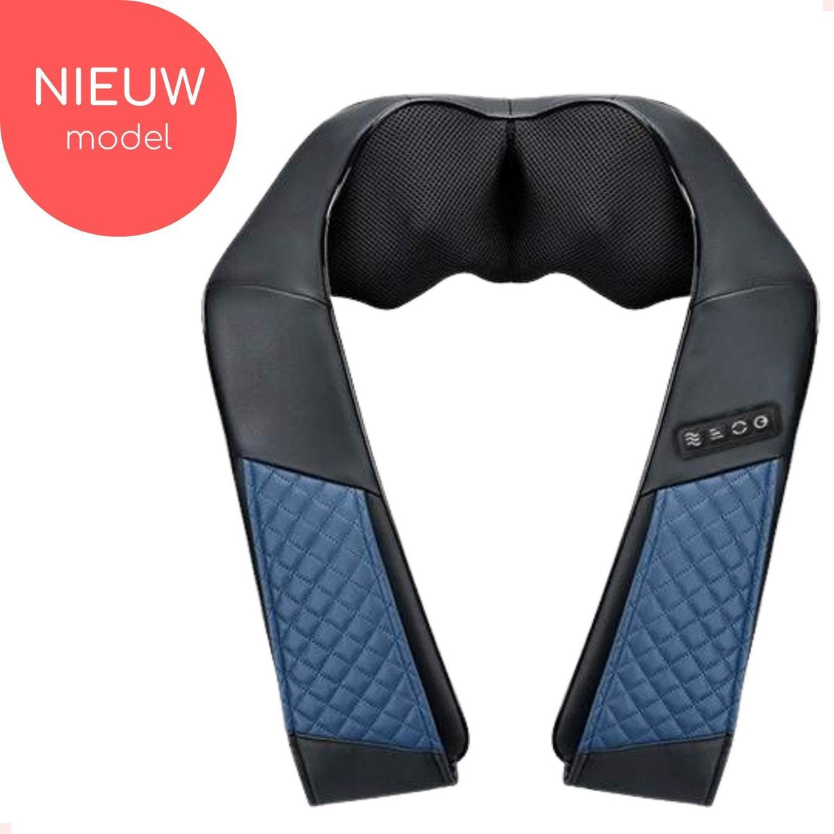 HealthyTech® Massagekussen Nekmassage Apparaat Massage Apparaat – Infrarood – Helpt Tegen Spierpijn - Blauw