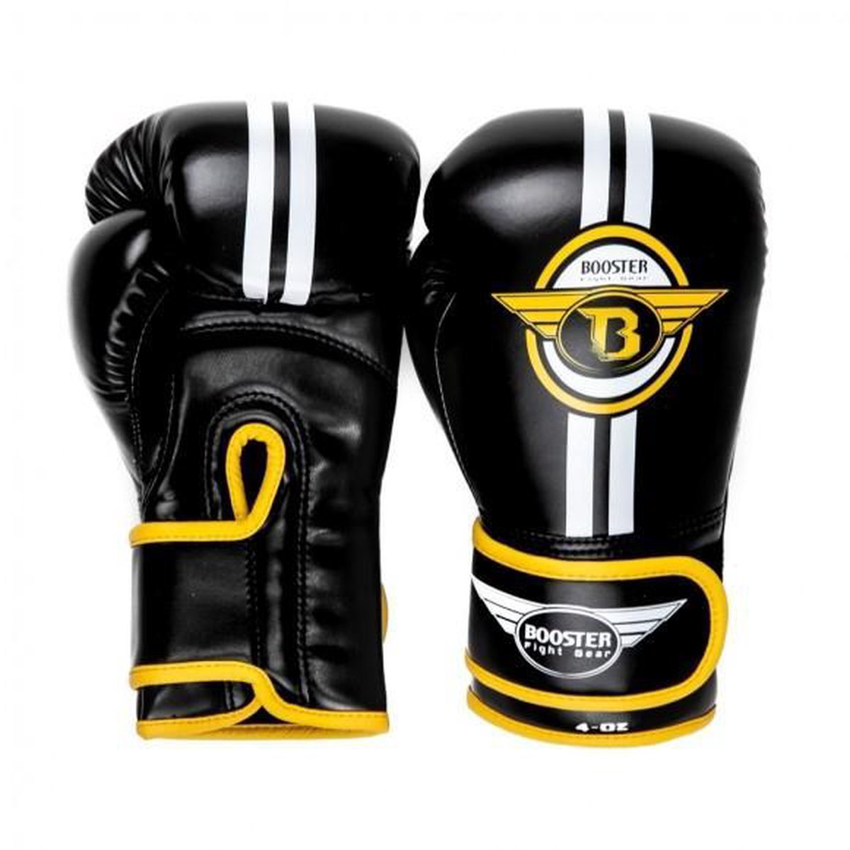 Booster Youth Elite 3 (kick)bokshandschoenen Junior Zwart/Geel/Wit 4oz