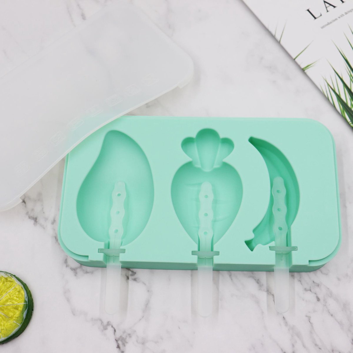 Itagala Ijsvormpjes set Banana & Fruits | Multicolor | 9 in 1 Ijslollymaker | trendy