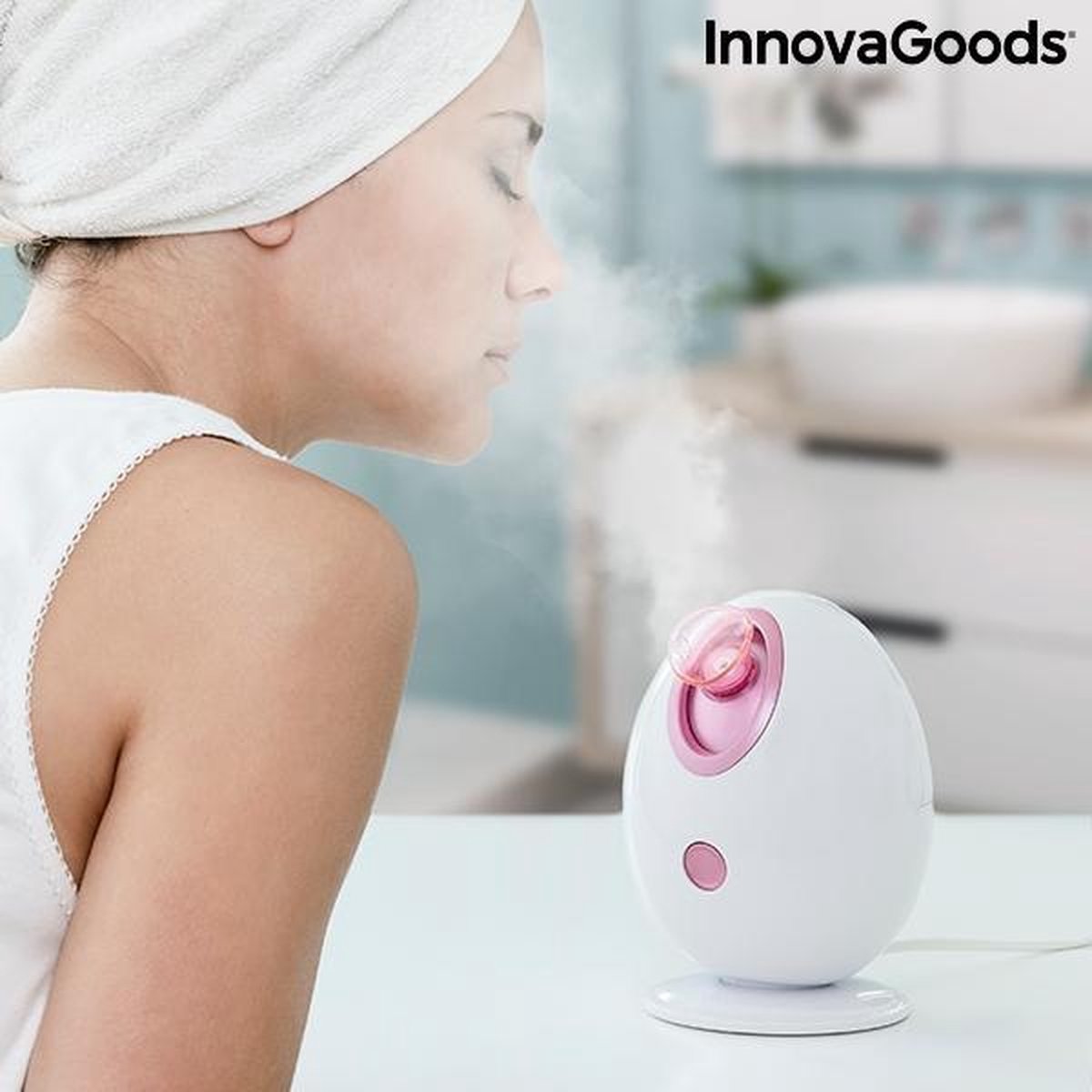 Innovagoods Elektrische Gezichtssauna - Gezichtssauna -  Gezichtsstomer - Gezichtstomer - Blackhead Remover - Gezichtsreiniger - Huidverzorging