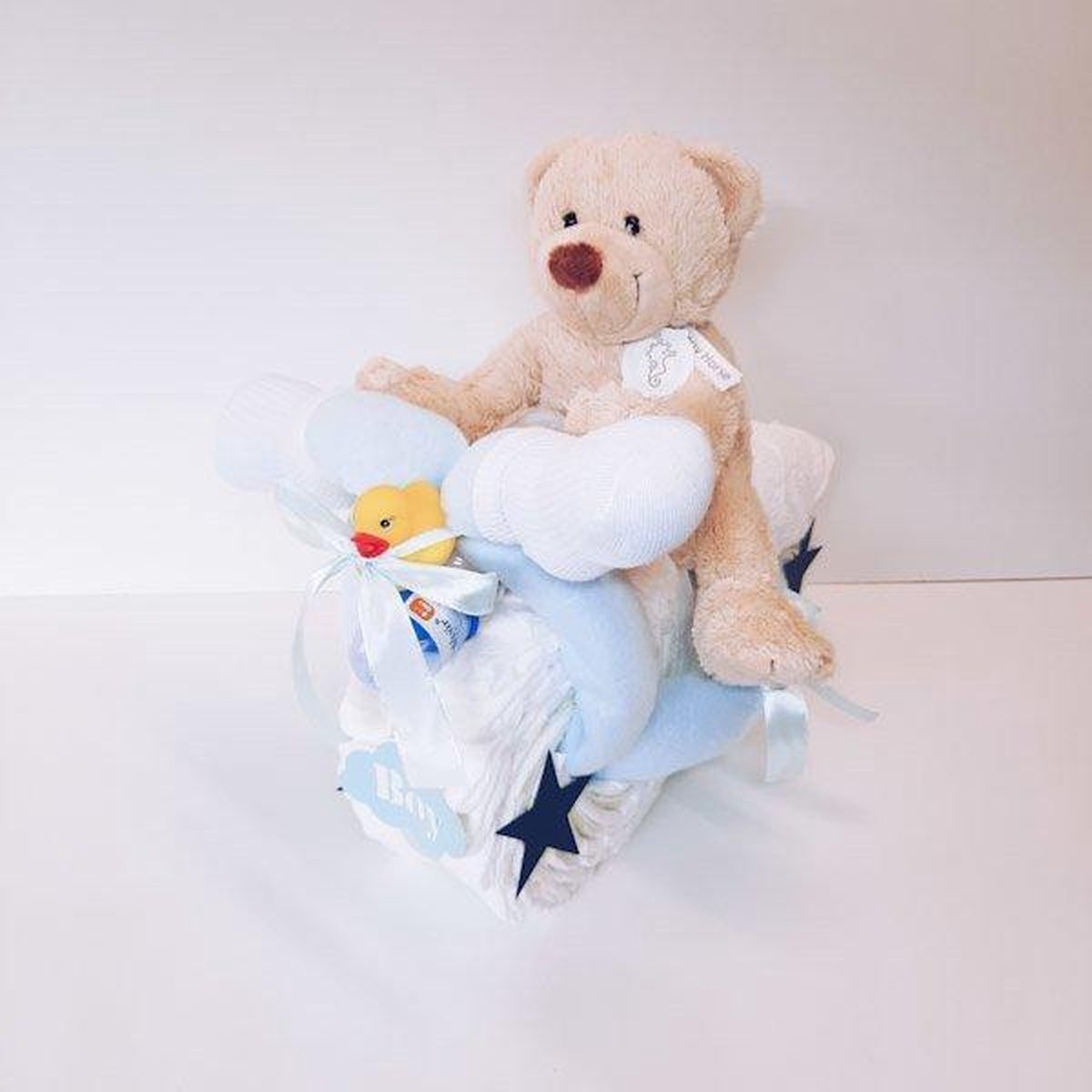 Luiertaart motor Jongen met happy horse  beer - Met gratis kaartje
