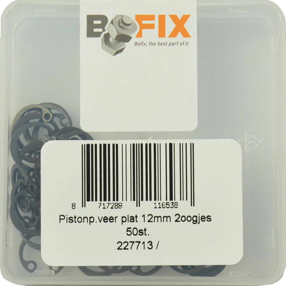 DMP Pistonpenborgveer 12Mm 2-Oog Plat