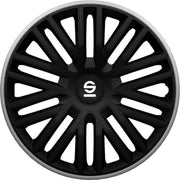 Sparco Wieldoppen Bergamo 16 Inch Abs Zwart/grijs 4 Stuks