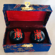 Meridiaankogels met lang leven motief 3.5cm cloisonne (een techniek van emailleren)