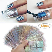 GUAPÀ - Nail Art Nagel Sjabloon Stickers 12 vellen - Zelfklevende Nagelstickers & Nageldecoratie