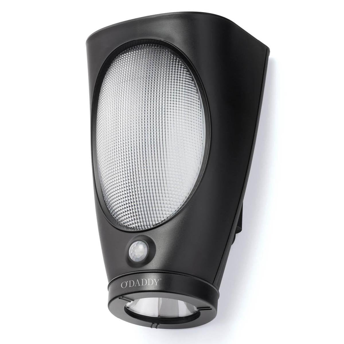 O’DADDY gemma buitenverlichting – tuinverlichting 300 lumen – zonne-energie - tafellamp zaklamp wandlamp led lamp solar verlichting – bewegingsmelder / sensor met 3 standen – verlichting op zonneenergie / zonne energie – dag/nacht sensor – zwart