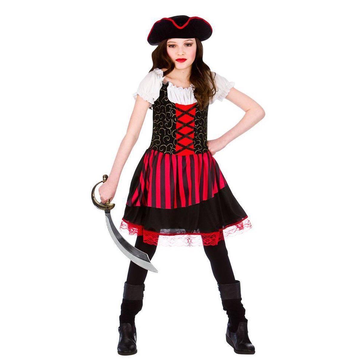 E-Carnavalskleding.nl: 116cm - e-Carnavalskleding.nl Piraten meisje Tess