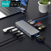 Sounix 11-in-1 USB-C Hub Adapter | 4K UHD HDMI | VGA | USB 3.0 | Dockingstation