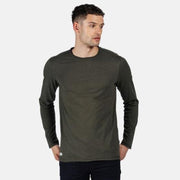 Karter II Coolweave Lichtgewichte t-shirt met lange mouwen van Regatta voor Heren van biologisch katoen