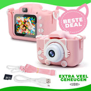 Lisiv ® Digitale Kindercamera HD 1080p Inclusief 64GB Micro SD Kaart - Schokbestendig Kinderfototoestel
