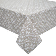 Atmosphera Tafelkleed Kadi Palm - 150 x 250 cm - 100% katoen - Linnenbeige - Blaadjes