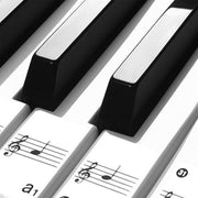 Pianostickers - piano - stickers - Keyboard - Leer noten lezen - Piano leren spelen - Verwijderbaar - Transparant - Voor 49
