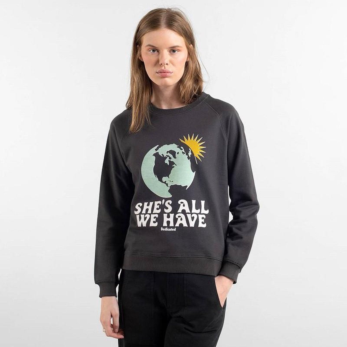 Dedicated Sweatshirt Ystad Raglan Akke We Have Charcoal