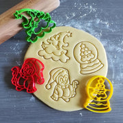Koekjesvorm | 3-delige set | Kerstmis | Kerstboom - Pinguïn - Sneeuwbol | Cookie cutter | Uitsteekvorm | Bakvorm | 8cm