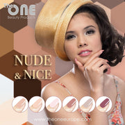 The One Nude & Nice Pro Color Gellak Set - 6-delig - 15ML - Nude kleuren - voor UV & LED lamp