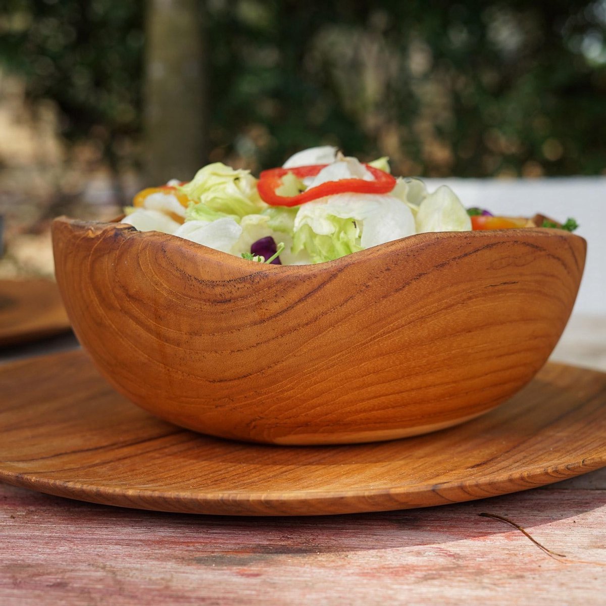Teak Schaal ‘Adagio’ Naturel Ø 25cm