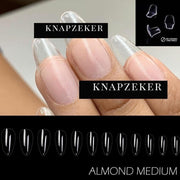 Gel Soft Flex Nepnagels Met Lijm Brush glue on plaknagels almond  shape nagels  press on nails 100% soak-off - Fake nails- Nageltips Full Cover  240 Stuks Transparant / Clear Tips van hoge kwaliteit + nagelvijl+ nagellijm