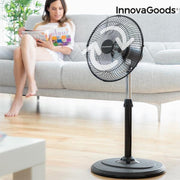 Innovagoods Oscillerende Ventilator - 360 graden draaibaar - Zwart