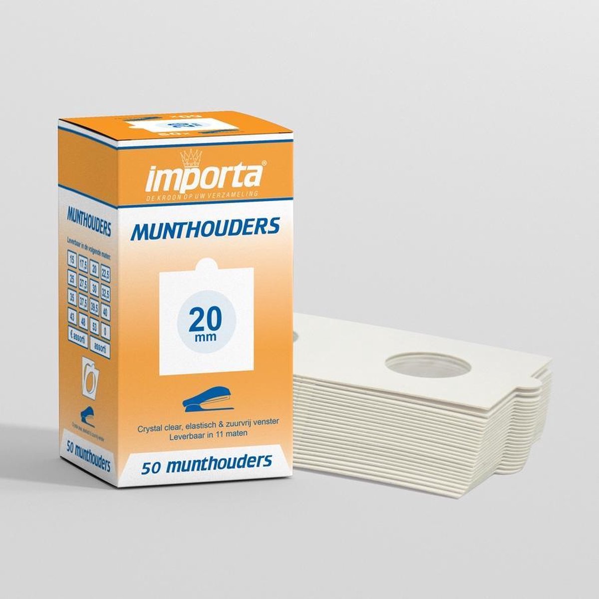 Importa Munthouders om te nieten 20mm - 50 stuks