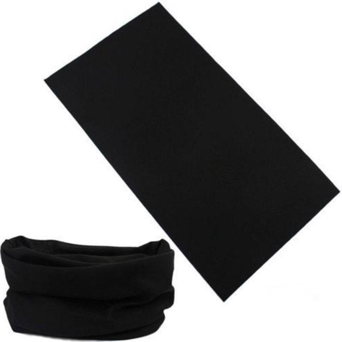 Col Colsjaal - Mondbescherming Nekwarmer Gezichtsmasker - Sportcol Sjaal - Winter Sport Hardlopen Fietsen Motor - Elastisch - One Size - Dames / Heren / Kinderen - Zwart