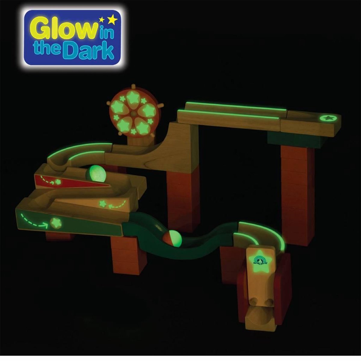 Knikkerbaan Wonderworld Glow & Roll 36x10 cm