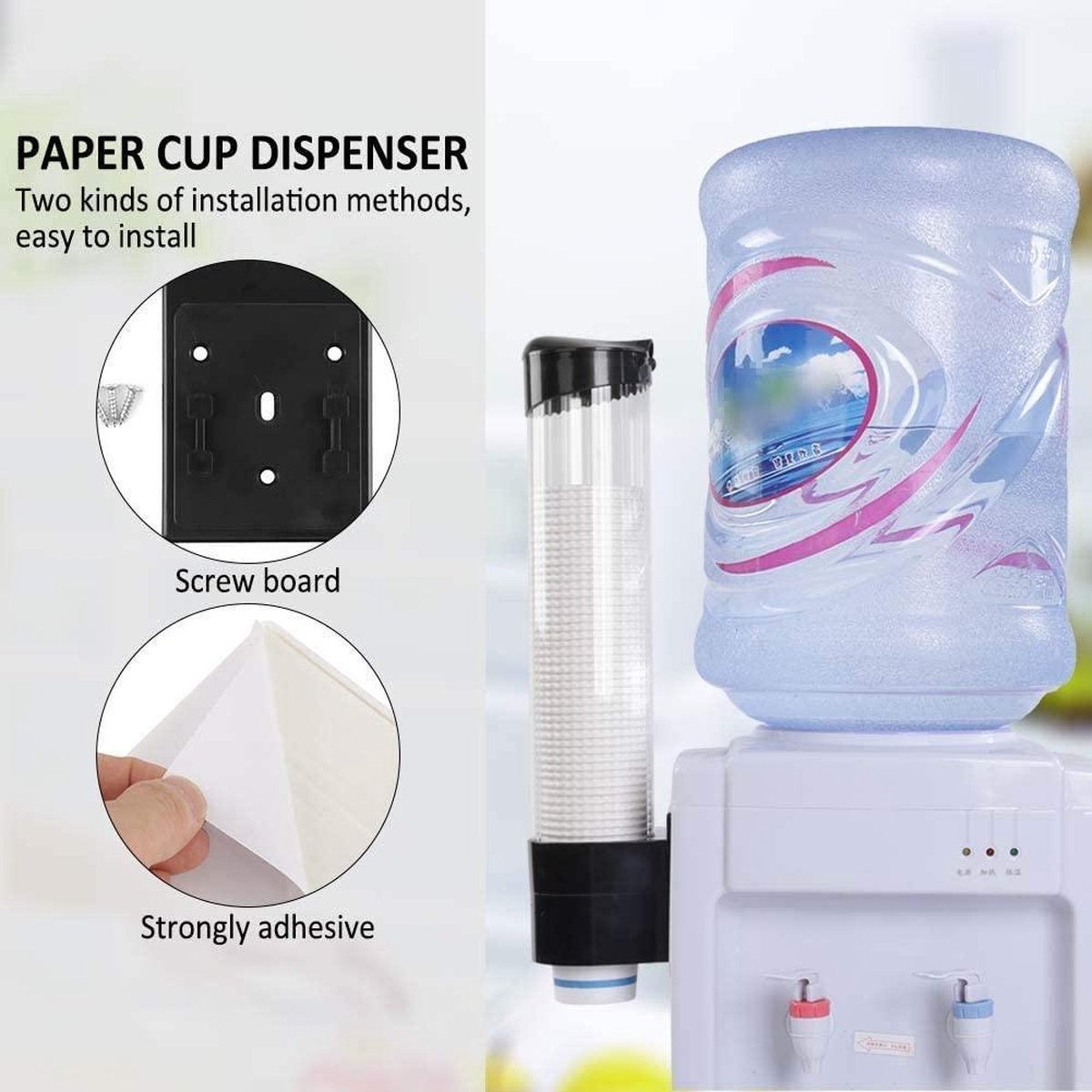 OKBY bekerdispenser - 60-80 bekers papieren plastic bekerdispenser