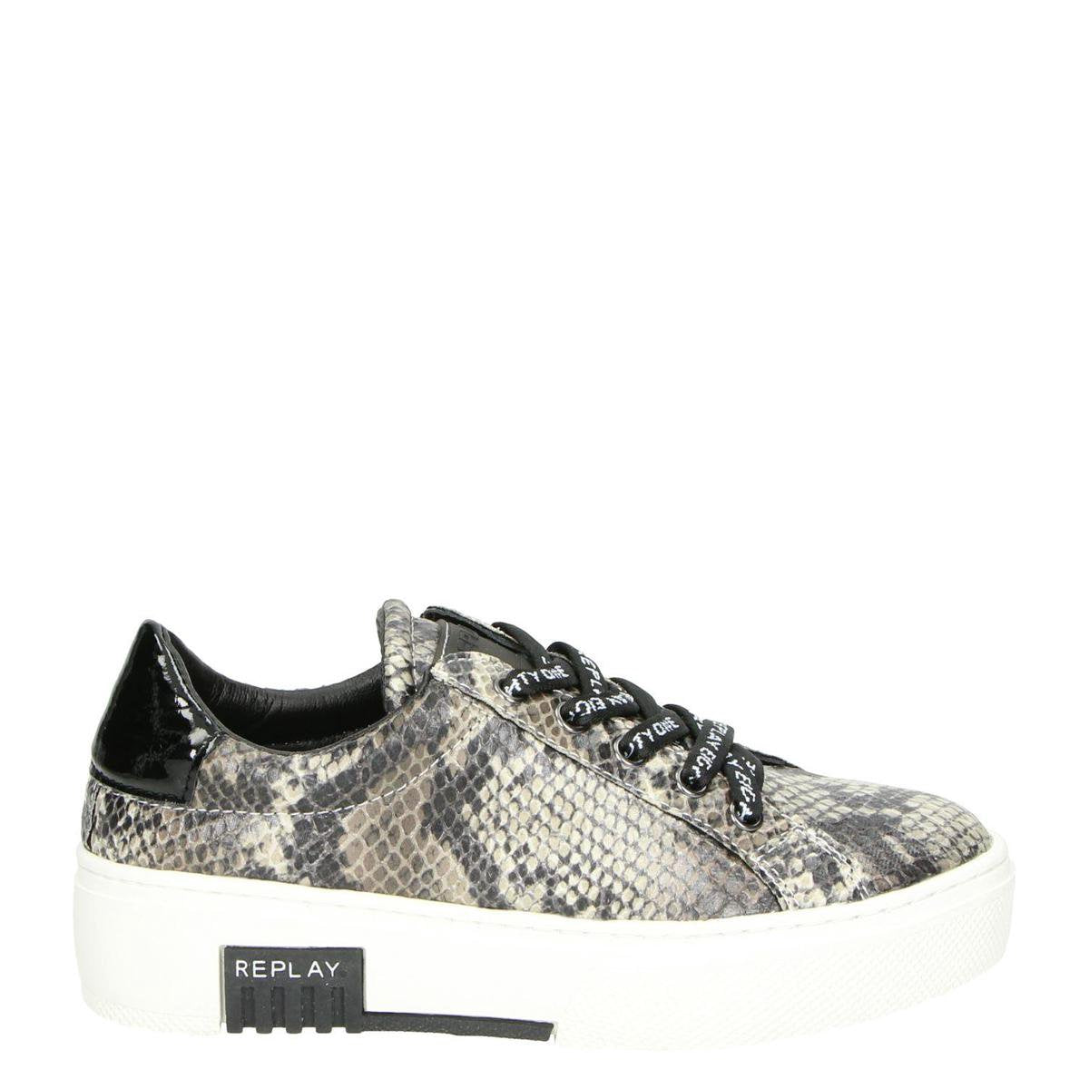 Replay Ginko meisjes platform sneaker - Bruin multi - Maat 39