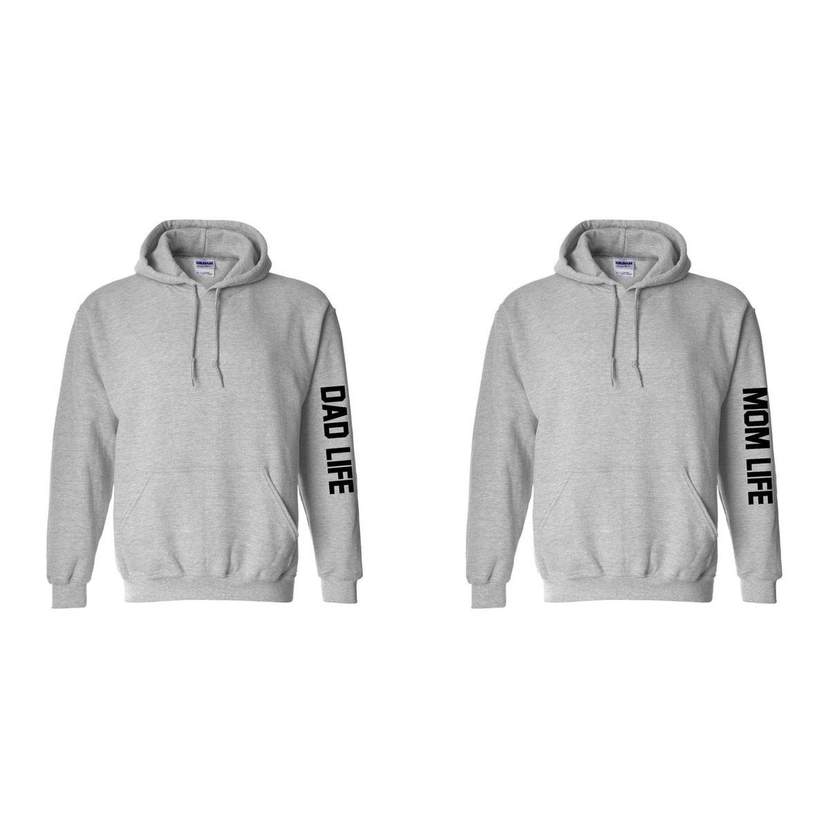 Hoodies voor papa en mama Dad life en Mom life | Leuk cadeau voor verjaardag truien met tekst | Sweaters capuchon vader en moeder | Hoodies kraamcadeau ouders | Hoodies/truien/sweaters s