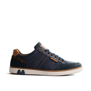 NoGRZ B.Fuller - Sportieve leren herensneaker - Blauw - Maat 41