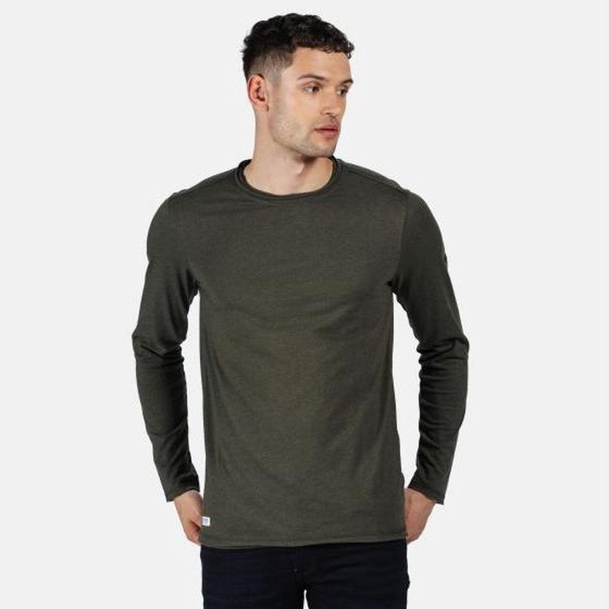 Karter II Coolweave Lichtgewichte t-shirt met lange mouwen van Regatta voor Heren van biologisch katoen