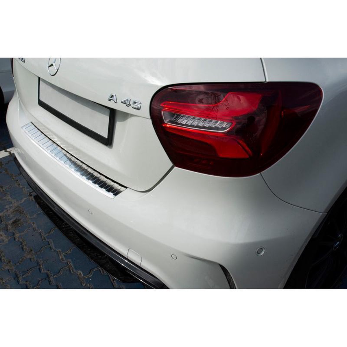 Avisa RVS Achterbumperprotector passend voor Mercedes A-Klasse W176 AMG 2015- 'Ribs'