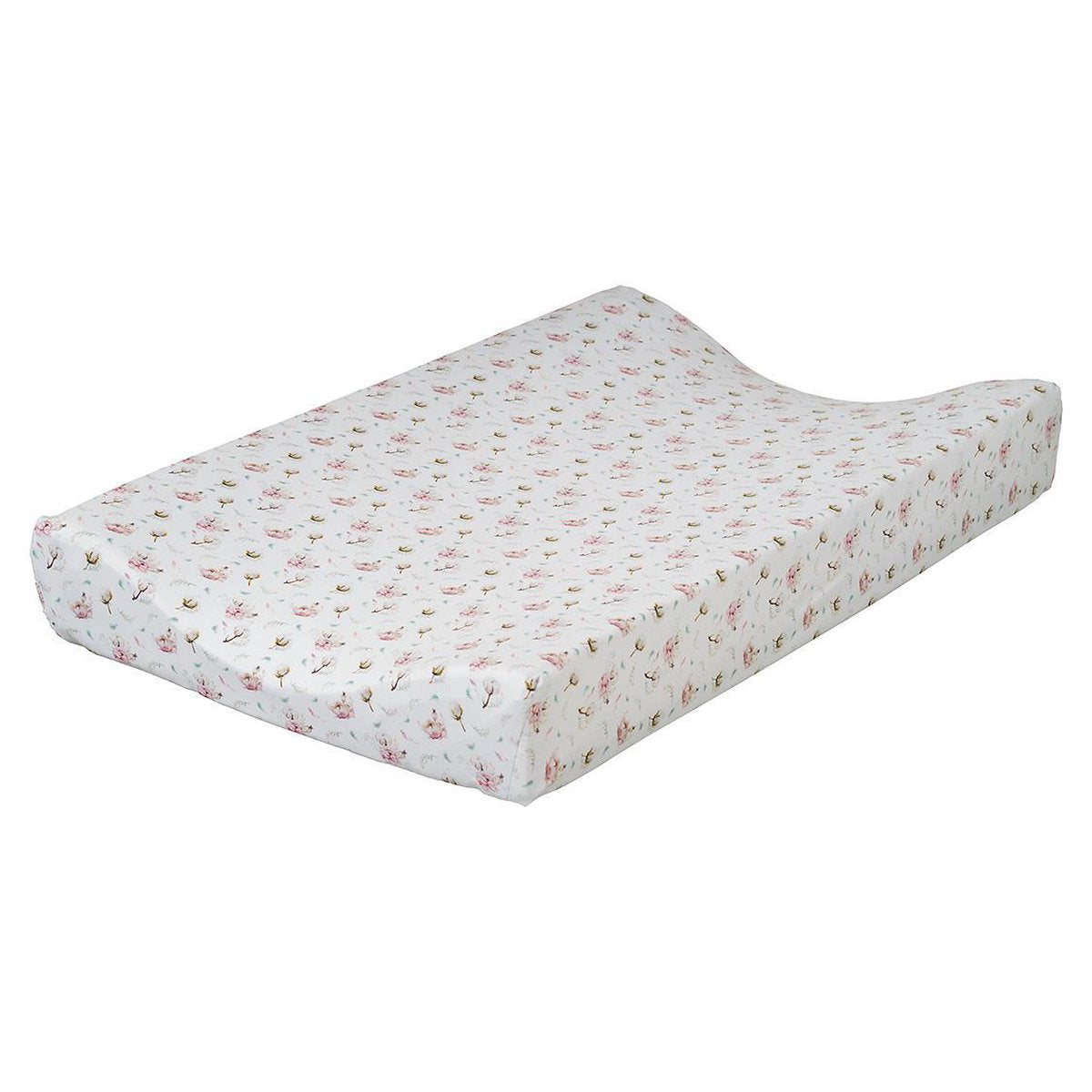 Cottonbaby Aankleedkussenhoes - Cottonflower wit/roze